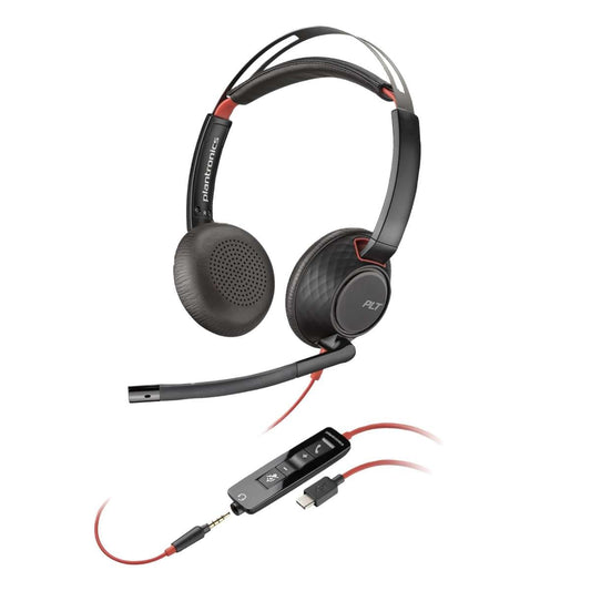 Poly Blackwire C5220 Wired Stereo Headset USB-C & 3.5mm