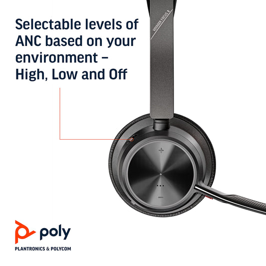 Poly Voyager Focus 2 UC Wireless ANC Headset USB-A