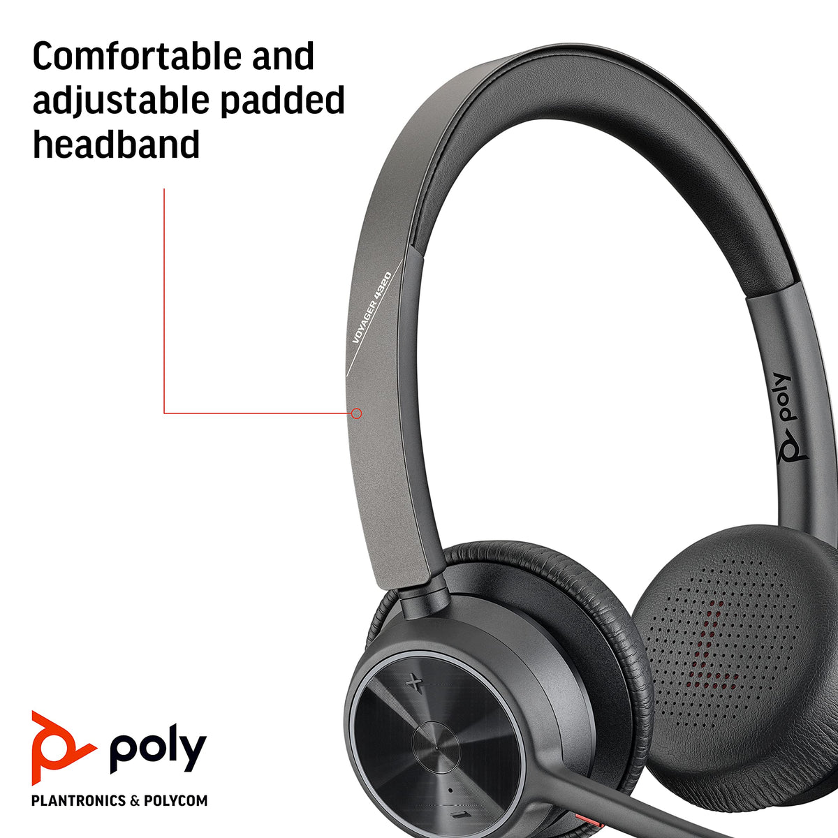 Poly Voyager 4320 UC Wireless Stereo Headset POLY