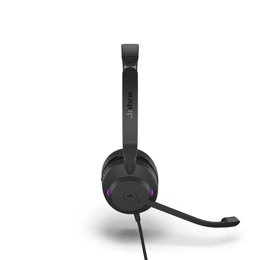 Jabra Evolve2 30 MS Wired Headset, USB-A, Stereo, Black