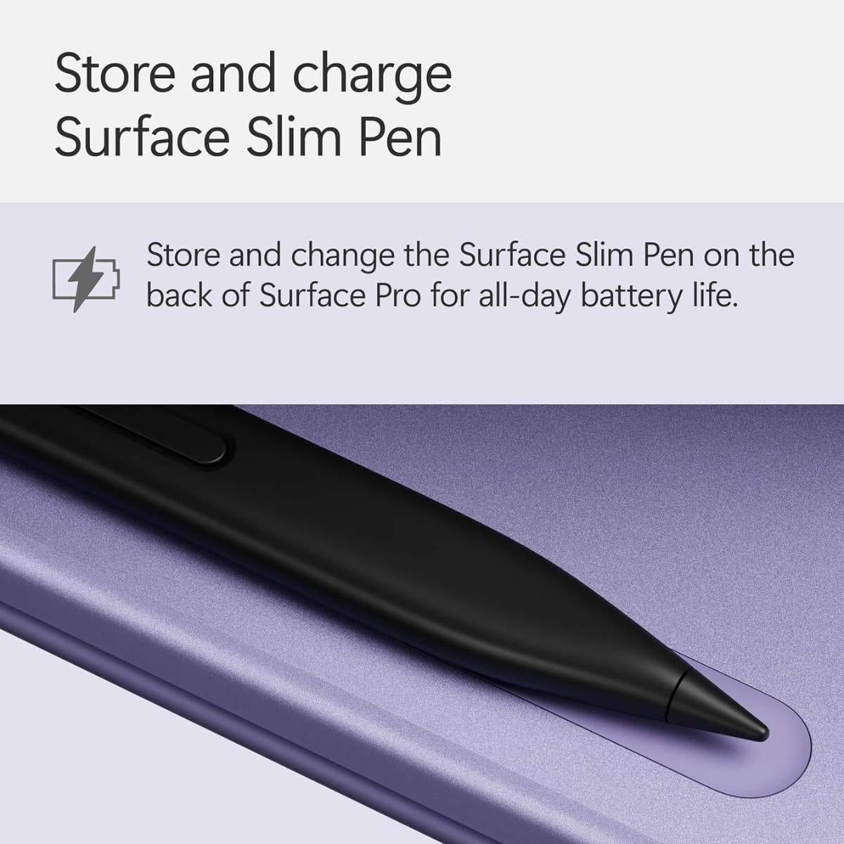 Microsoft Surface Pro 12-inch Keyboard with Slim Pen | Compatible with Surface Pro Copilot + | Slate