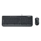Microsoft Wired Desktop 600 Keyboard & Mouse Set Black UK Layout