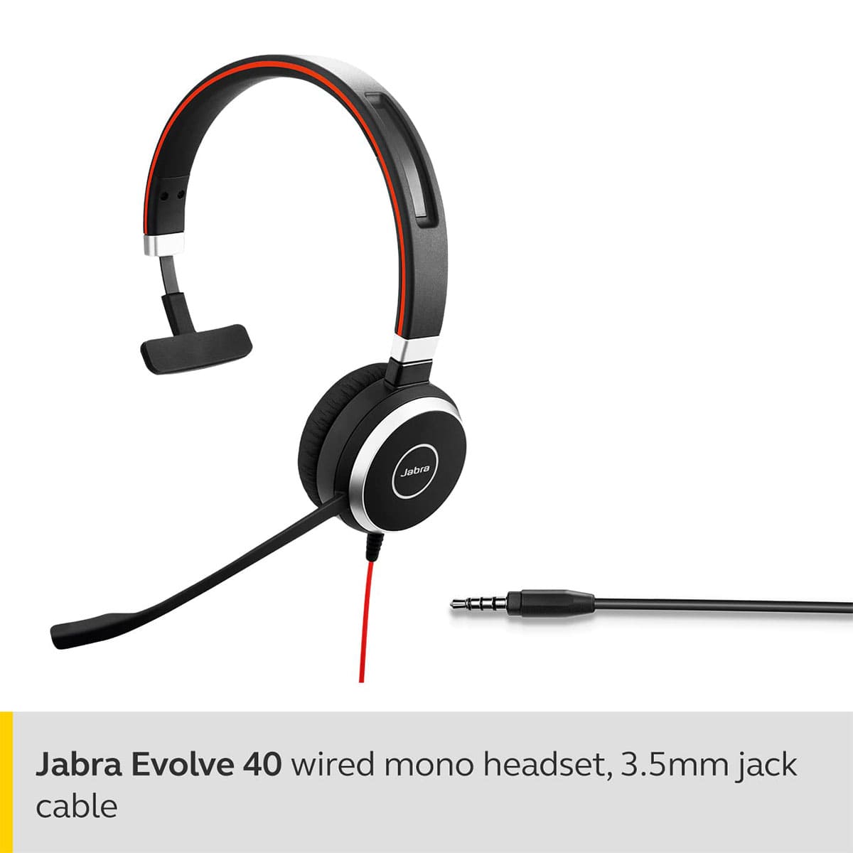 Jabra Evolve 40 UC Mono Headset (3.5mm Jack) Jabra