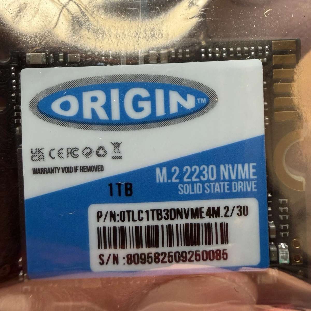 Origin 1TB M.2 NVMe 2230 SSD DRIVE