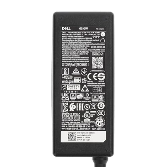 Dell 65W 19.5V 3.34A Slim Laptop Charger 4.5mm Pin (UK Plug)