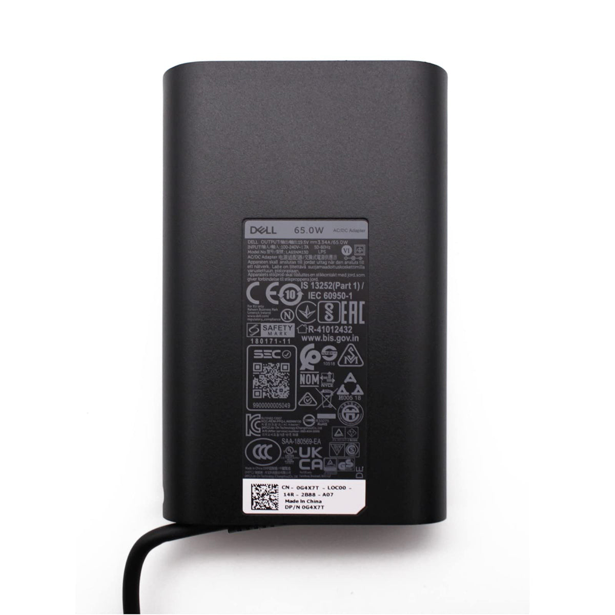 Dell 65W Laptop Charger for Latitude Series (UK Plug)