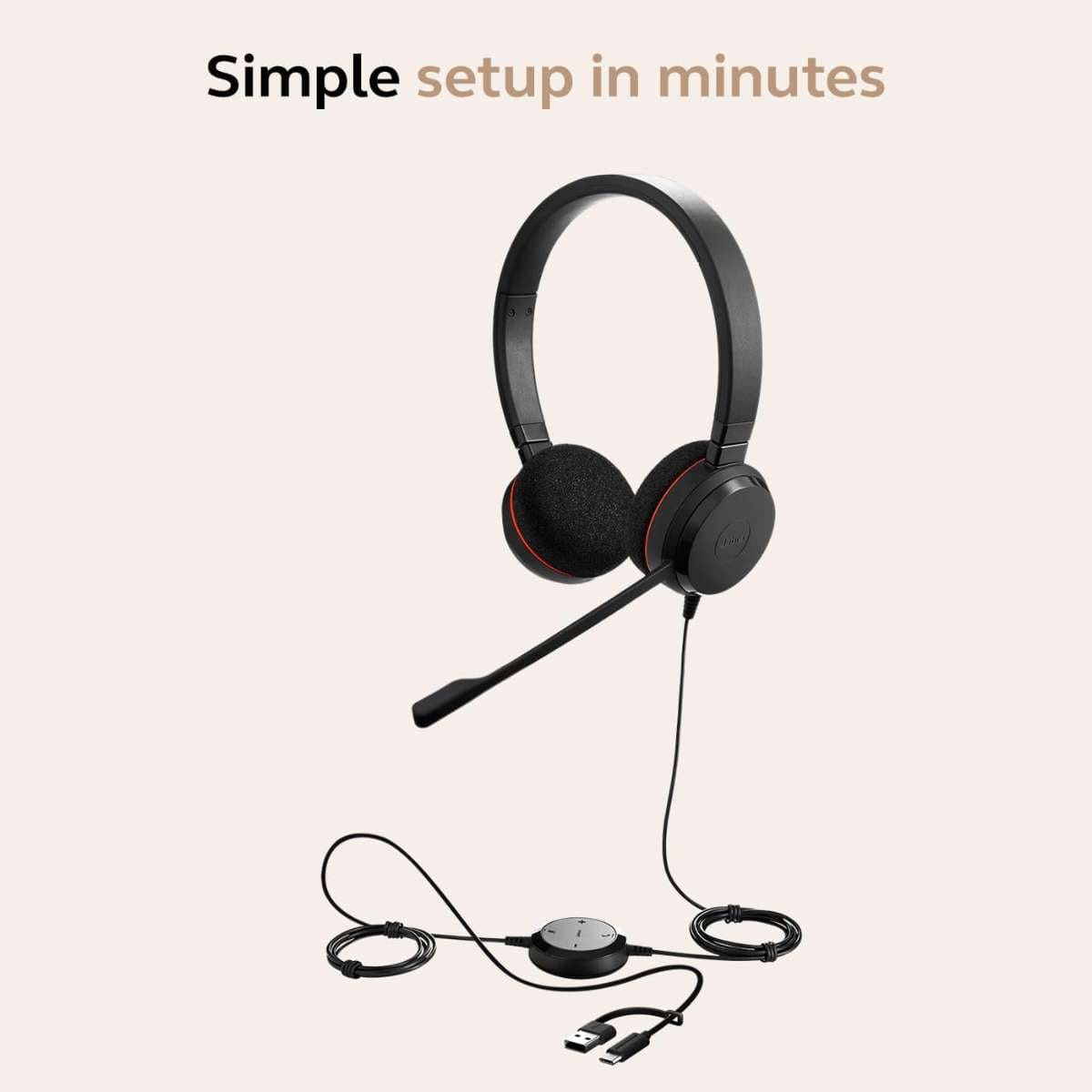 Jabra Evolve 20 Stereo USB-C/A UC Headset