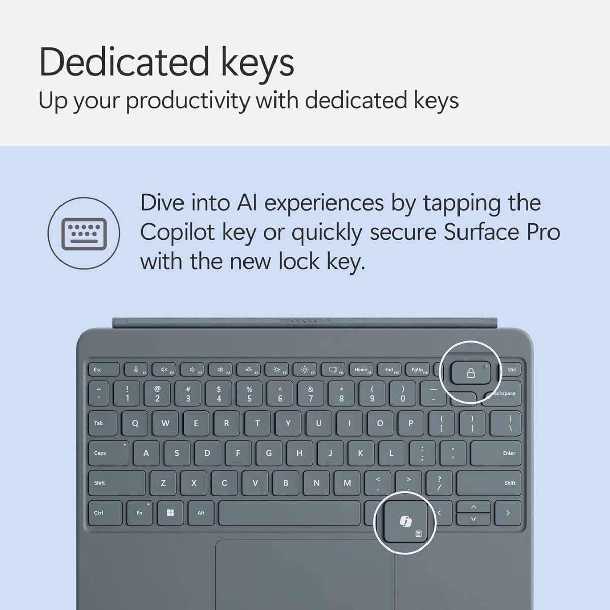 Microsoft Surface Pro 12-inch Keyboard with Slim Pen | Compatible with Surface Pro Copilot + | Slate