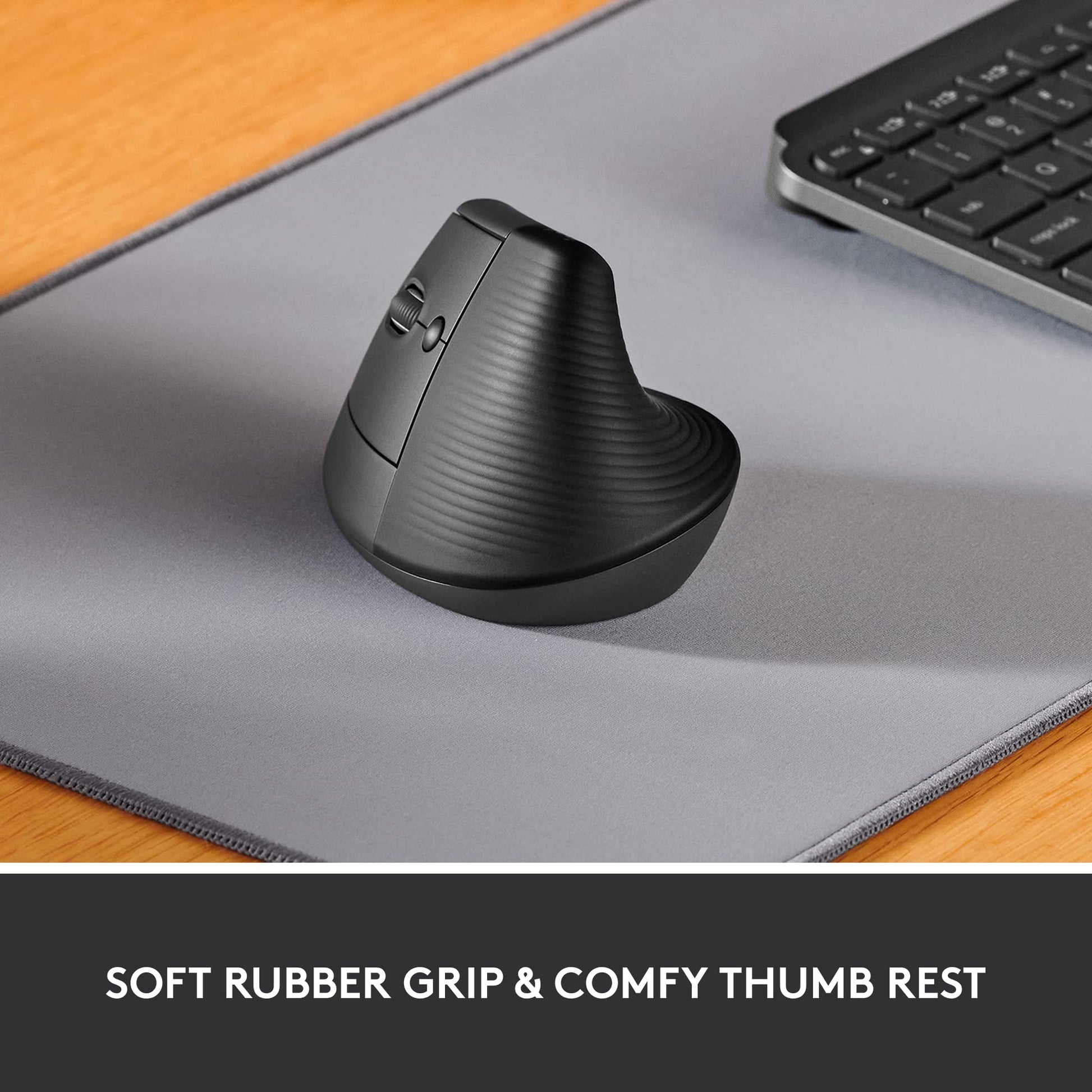 Logitech Lift Vertical Ergonomic Wireless Mouse Graphite Logitech