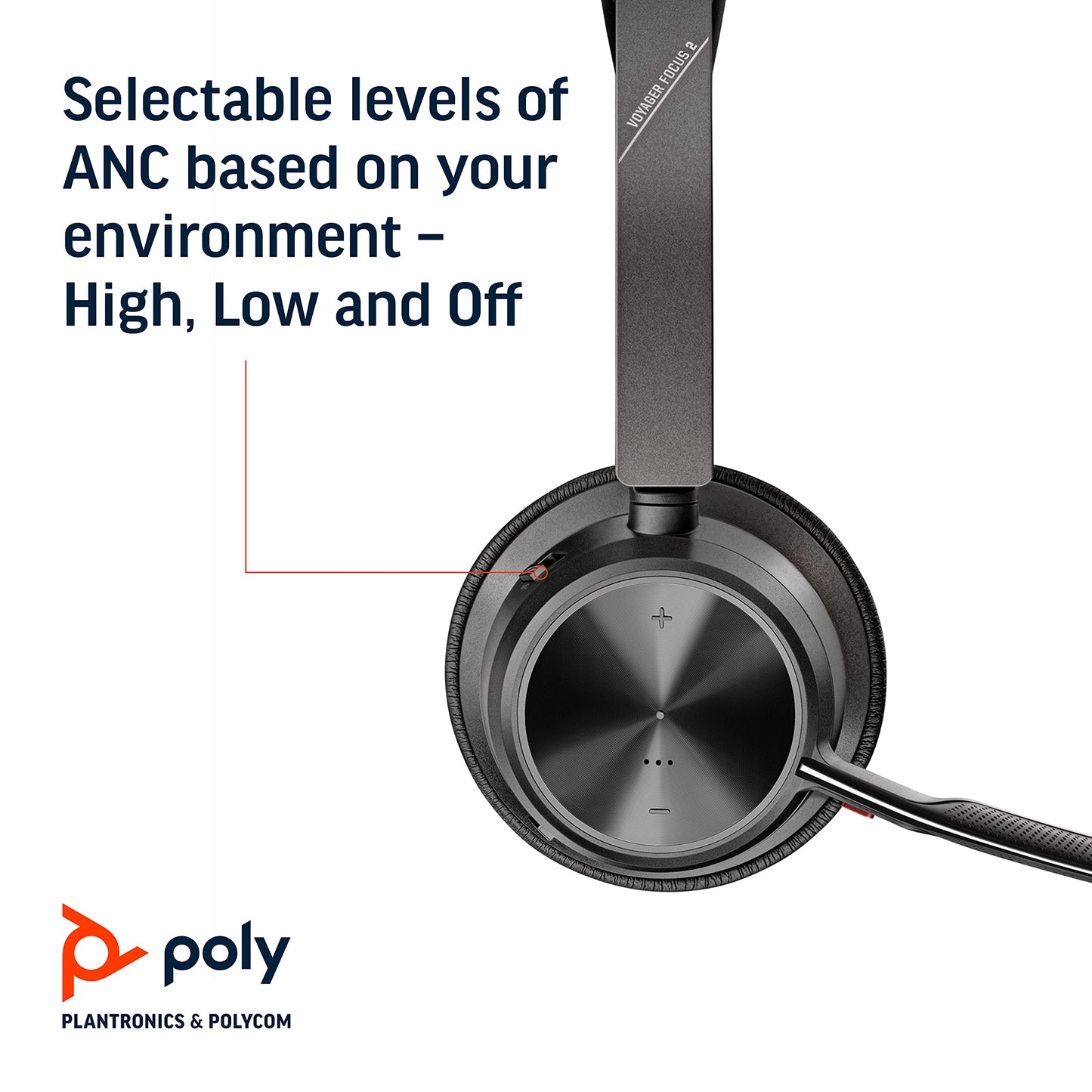 Poly Voyager Focus 2 UC Wireless ANC Headset USB-A