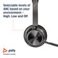Plantronics Poly Voyager Focus 2 UC Wireless Headset with Microphone