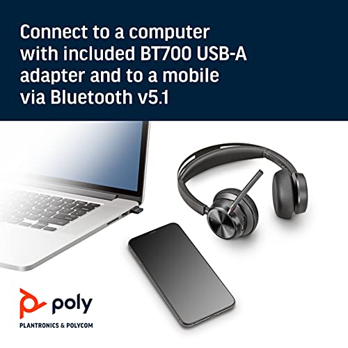 Plantronics Poly Voyager Focus 2 UC Wireless Headset with Microphone