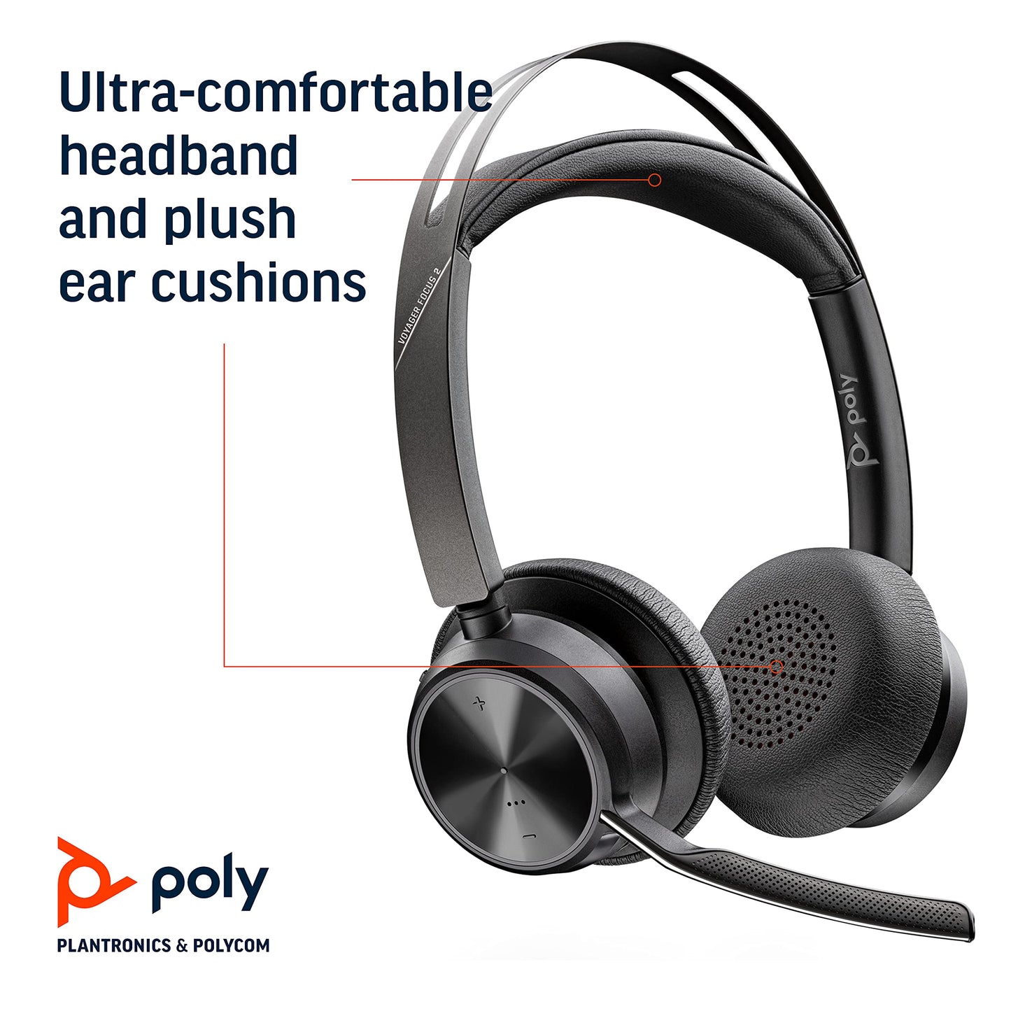 Poly Voyager Focus 2 UC Wireless ANC Headset USB-A