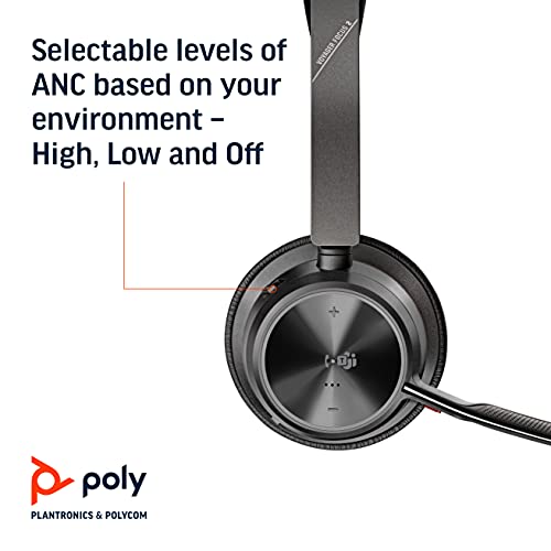 Plantronics Poly Voyager Focus 2 UC Wireless Headset with Microphone