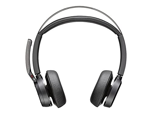 Poly - Voyager Focus 2 UC USB-C Headset Plantronics Bluetooth Dual-Ear Stereo with Boom Mic PC/Mac Compatible Active Noise Canceling Works Teams Zoom & more POLY - AUDIO