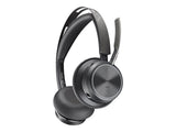 Poly - Voyager Focus 2 UC USB-C Headset Plantronics Bluetooth Dual-Ear Stereo with Boom Mic PC/Mac Compatible Active Noise Canceling Works Teams Zoom & more POLY - AUDIO