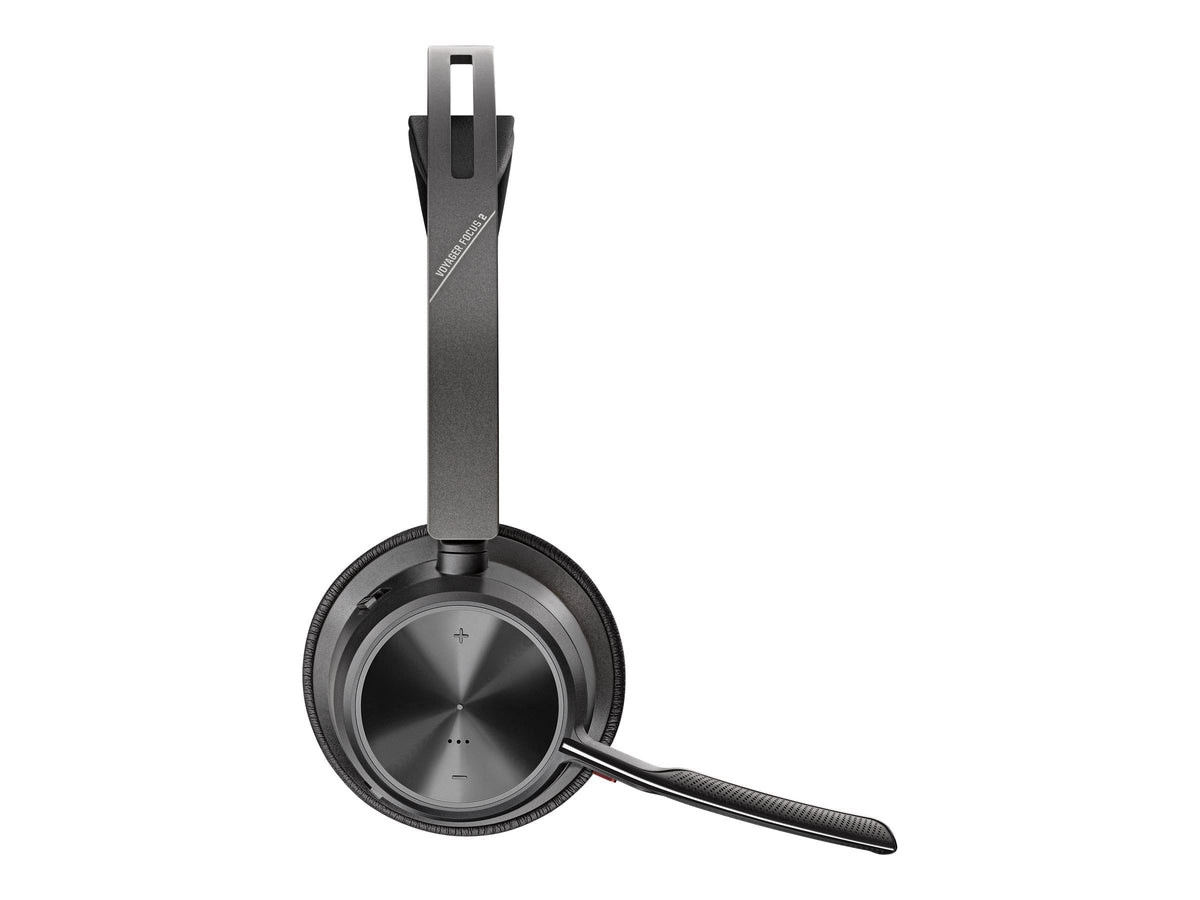 Poly - Voyager Focus 2 UC USB-C Headset Plantronics Bluetooth Dual-Ear Stereo with Boom Mic PC/Mac Compatible Active Noise Canceling Works Teams Zoom & more POLY - AUDIO